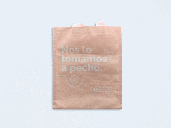 Bolsa solidaria laminada de rafia