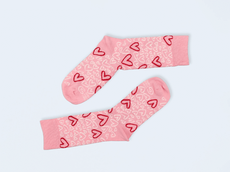 Calcetines solidario corazones