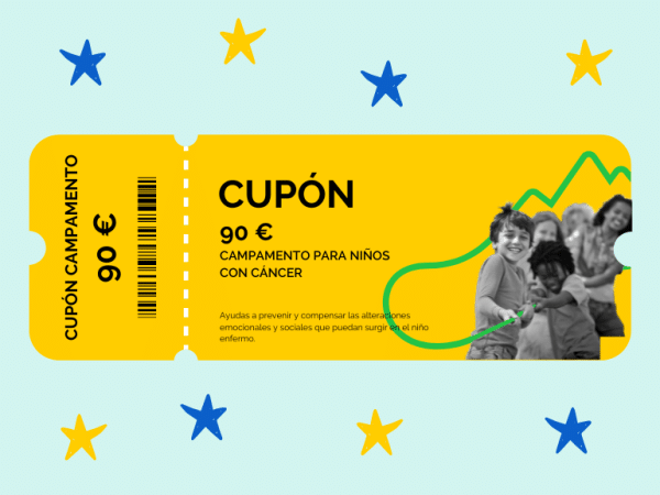 Cupón solidario de campañento para niños